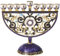 Wudaizhi Emaille Hanukkah Menorah Kerzenleuchter Antike Kerzenhalter Partyornamente Geschenk