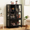 Vitrines en verre, vitrine pour objets de collection, vitrine minimaliste moderne à porte rabattable, armoire de curiosités, bibliothèque sur pied, transparente sur trois côtés L65*W32*H106cm Black