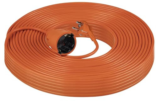 Miratic Prolunga Elettrica da Giardino Cavo Elettrico Spina Schuko IP20 Prolunga per Esterno Impermeabile PVC H05VV-F 3x1mm² Colore Arancione (10 m)