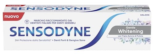 Sensodyne Gentle Whitening Zahnpasta für empfindliche Zähne, trägt zu starken Zähnen und gesundem Zahnfleisch bei, 75 ml