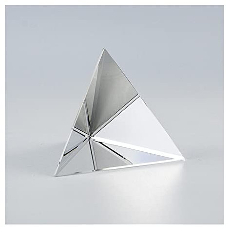 LABDIP home decoration for 120MMOptical Pyramid Glass Prism Rainbow Polyhedral Crystal Pyramid Rainbow Prism Pyramid Crystal Glass Crystal Rainbow Pyramid Full of texture