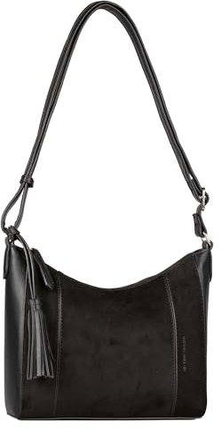 TOM TAILOR Pira Damen Hobo Bag Schultertasche Mittelgroß Schwarz