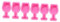 Operitacx 6 Pcs Keychain Mold Gummy Molds Earring Molds Goblet Keyring Charm Mold Mini Wine Glasses Silicone Molds for Chocolate Pink Ice Cubes Chocolate Candies Silica Gel