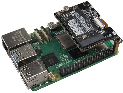 ZDE ZP515 PCIe to M.2 Key M NVMe HAT SSD Hard Drive Adapter Board PIP PCIe Peripheral Board Compatible with Raspberry Pi 5