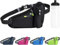 Tyuodna Running Belt with Water Bottle Holder,Ultra Light and Waterproof Waist Pack, with Reflective Strips and Headphone Hole Ideal Adjustable for Exercise, Travel Hiking & Outdoor (Black+Bottle)