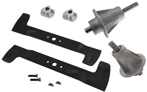 perfektGarten Set lama per tosaerba da 102 cm + supporto lama compatibile con Castelgarden Iseki Solo Honda Stiga Viking TwinCut