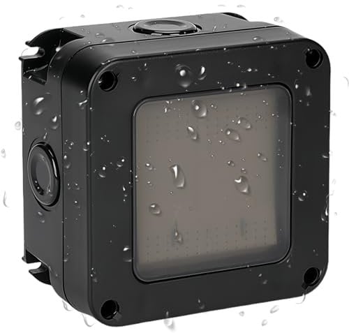 SPORWAY Interruttore da parete, impermeabile, per ambienti umidi, IP66, impermeabile, pannelli intercambiabili, per esterni, giardino, officina (interruttore singolo)