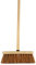 10-Inch Natural Soft Coco Sweeping Broom with Wooden Handle - Eco-Friendly Soft Bristle Sweeping Brush - Ideal for Indoors and Outdoors - Durable Home, Garage, Patio, Yard & Garden Broom