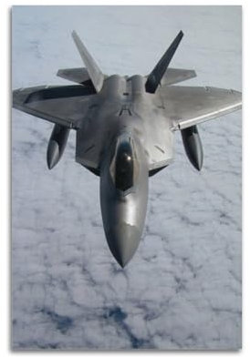 YHNGOL Cooles Luftwaffen-Poster, F-22, Raptor-Poster, dekoratives Gemälde, Leinwand, Wandposter und Kunstdruck, moderne Familienschlafzimmer-Dekoration, Poster, 40 x 60 cm