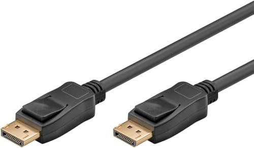goobay - Cable DisplayPort 1.4 8K@60Hz (4320p) y 4K@120Hz / cable de conexión 32.4 Gbits DP 1.4 para monitores de juegos portátil tarjeta gráfica UHD / 1M, 64797