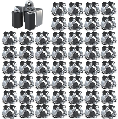 3-H Broom Holder 50 Pack,Mop Holder Wall Mounted,Broom Holder Wall Mounted for Garage Garden Shed Storage System Laundry Room Home Kitchen(Black)