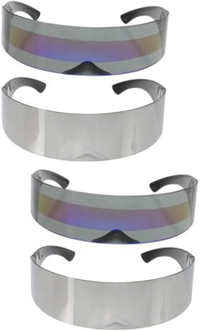 GALPADA 4stücke Futuristische Sonnenbrillen Im -stil Translucent Partybrillen Für Musikfestivals Karneval Und Cosplay Hochwertige Party Props Für Besondere Anlässe