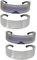 GALPADA 4 Stück Brille Party Visier Randlose Sonnenbrille 80Er Jahre Sonnenbrille Herren Futuristische Schild Sonnenbrille Lustige Plastikbrille Festivalzubehör Durchscheinende