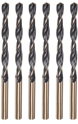 Misuyue Juego de 6 brocas para metal, juego de brocas de carburo HSS de 3 mm para metal, acero inoxidable, aleación de aluminio y madera