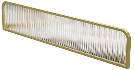 HJLKDYM Trennwände Für Essbereiche, Sichtschutzwand Aus Glas, Trennwand Für Restaurantarbeitsplatten, Halbwand-Arbeitsplatten- Niedrige Zäune Trennwand(Gold,120x25cm/3pcs)