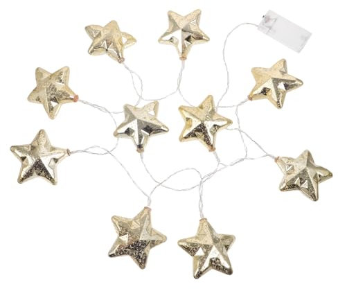 Warmhm 1 X -sterne-weihnachtsbeleuchtung Warmweiße Lichterkette Sicher und Energieeffizient für Partys Zuhause Hof und Gartendekoration