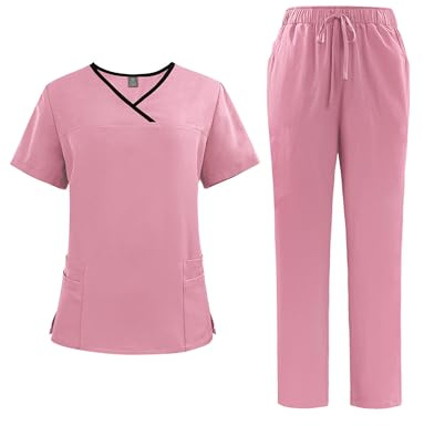Ausing Abbigliamento Professionale Medico Unisexe con Upper in Una Cintura Elastico Cura di Hose