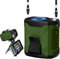 COTOP Portable Waist Fan Clip on,7000RPM USB Rechargeable Wearable Shirt Belt Fan 4 Speeds Personal Cooling with Flashlight & Phone Stand for Summer Travel Camping Hiking-Green