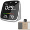 CO2 Detector - Air Quality Monitor | Real-Time Portable LED Digital Display USB Charging PM2.5 Temperature And Humidity With Air Quality Indicators For Home & Office