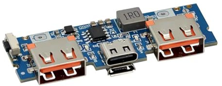 Cpolebev Micro-USB/Typ-C 5V 2,4A Dual USB 18650 Boost Batterieladegerät Board Mobile Power Bank Ersatzzubehör für Telefon-DIY
