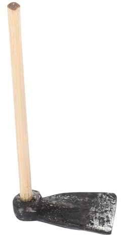 TOBBOMEY Miniature Hoe Garden Tool Mini Hoe Model for Dollhouse Mini Garden Decor Safe Material for Creative Play and