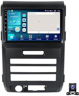 Android 13 Radio Coche 9 Pulgadas Pantalla Táctil Para Ford F150 P415 Raptor 2008~2014 Autoradio Bluetooth 2DIN Con GPS Navigation/FM/USB, Apoyo Mandos Volante, Carplay+Auto,B,4 Core M150S 2G+32G