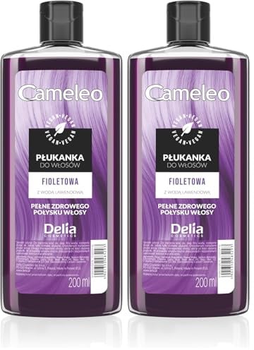 Cameleo mit Lavendelwasser semipermanente Haarfarbe Farbtöne OHNE Gelbstich für blondes platinblondes graues Haar Haare Farbe Pflege parabenfrei 200 ml, Lila Haar-Toner (Packung mit 2)
