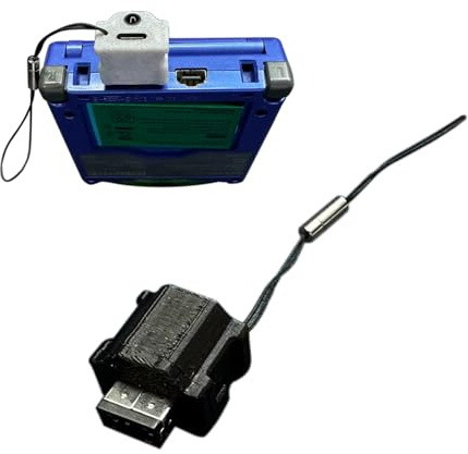 TEHAOUU Audio-Adapter, kompatibel mit Nintendo GBA SP - USB-C-Ladeanschluss und 3,5-mm-Kopfhöreranschluss mit Anti-Verlust-Seil für Retro-Handkonsole (Schwarz)