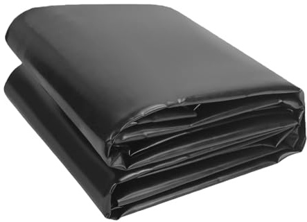 WGLF SUN Pond Liner 550 x 1500 cm UV Estable Estanque Negro Lona Estanque Fcil de Cortar para Jardin Exterior Prefabricado, Tortugas, Fuentes Invernaderos, Negro
