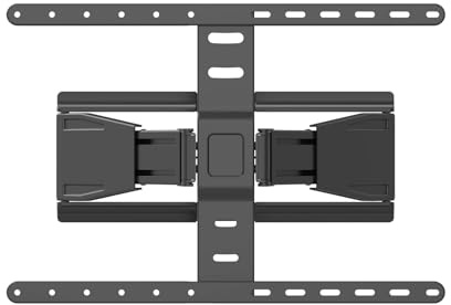 MAXMOUNT Ultra-Slim TV Wandhalterung 43–90 Zoll – Neigbar & Schwenkbar – TV Halterung Fernseher bis 50 kg – VESA 400x400 – TV Wandhalterung Slim, Schwarz