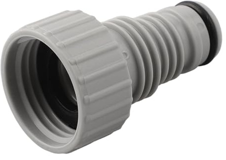 Lecreatekit Drain Valve Adaptor for Hot Tubs 2021+, 26mm Thread Replacement Part with Seal, Easy Garden Hose Connection for Water Drainage, Gray Plastic