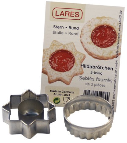 LARES - 1024 - SET 3 EMPORTES PIECES POUR SABLES FOURRES ROND ET ETOILE