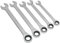 Sealey S0985 Metric Combination Ratchet Spanner Set, Silver, 5 Pieces