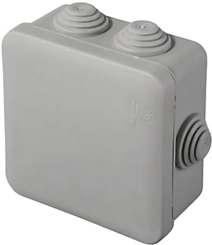 Schneider Electric - Wasserfester Anschlusskasten 80x80 Mureva, Grau, ABS-Körper, Polypropylen-Deckel, IP55, wasserdicht