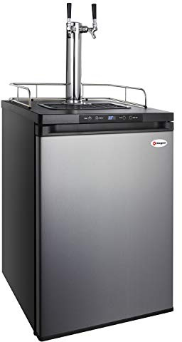 Kegco HBK309S-2 Home Brew Keg Dispenser, Stainless Steel, 2 Tap