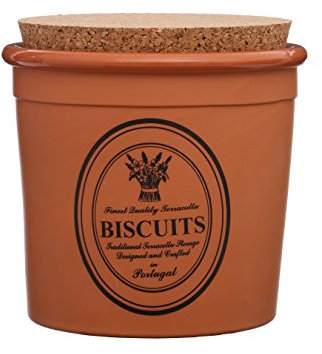 Premier Housewares Porto Biscuit Canister Natural Terracotta, Orange
