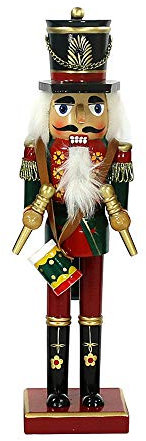 Dekohelden24 Zauberhafter altdeutscher Nussknacker, ca. 38 cm