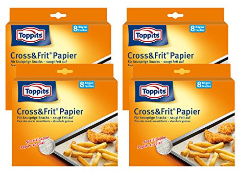 Toppits Cross & Frit Papier (37cm x 30cm), 4er Pack (4 x 8 Bögen)