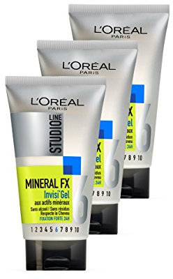 L’Oréal Paris Studio Line, Gel fissante per capelli, fissaggio molto forte, 150 ml, Set di 3