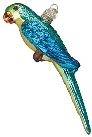Old World Christmas Bird Watcher Collection Glass Blown Ornaments for Christmas Tree Parakeet