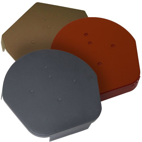 EasyVerge U Dry Verge Apex End Gable Cap - Domed Half Round, Brown