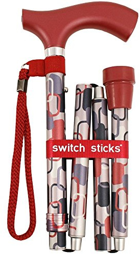 Switch Sticks Luxury Folding Walking Stick Berlin Design with Carry Bag