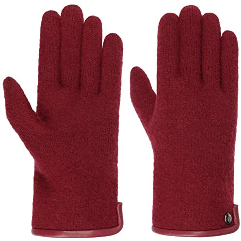 Roeckl Strickhandschuh Lederpaspol weinrot Größe 7