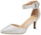 DREAM PAIRS Womens Court Shoes Pointed Toe Low Kitten Heel Ladies Pumps Ankle Strap Dress Sandals,Size 5,Silver/Glitter,LOWPOINTED
