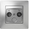 FAMATEL – Toma R-TV | Enchufe de empotrar | Serie Habitat 15 | Fácil instalación | Alta estanqueidad del producto | Libre de hálogenos | Aluminio