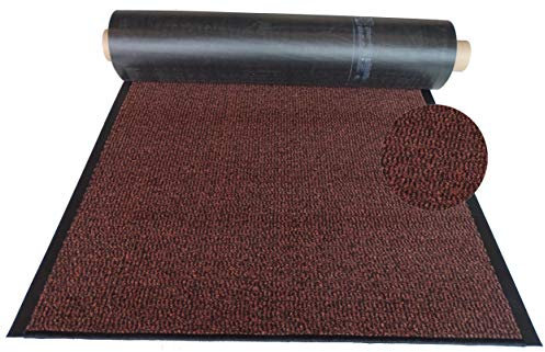 MERTEX Schmutzfangläufer Meterware 90 cm Terra-schwarz meliert- Schnittkanten gekettelt (90 x 120 cm, Terra)