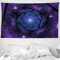 ABAKUHAUS Psychedelisch Wandteppich und Tagesdecke, Mystiker aus Weiches Mikrofaser Stoff Waschbar ohne Verblassen Digitaldruck, 230 x 140 cm, Violett Blau