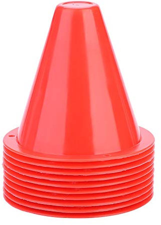DEWIN 10Pcs Cone de Signalisation, Slalom Cônes Accessoires de Support de Marqueur Plastique pour Cônes d'entraînement de Football 8.50 * 8.50cm(Rouge)
