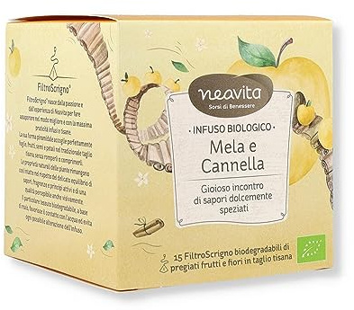 Neavita Infuso Biologico Mela E Cannella, 15 Filtroscrigno Da 3,5g