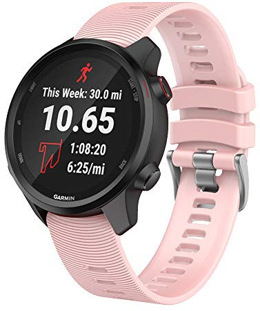 ISABAKE Cinturino di ricambio in morbido silicone per Garmin Venu Sq GPS Smartwatch Forerunner 245/245, Fenix 6s 20 mm, comodi braccialetti per Vivoactive 3 Music Vívomove HR Forerunner 645 Music